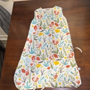 Kids Floral Sleep Sack Pajamas - White with Multicolor Floral Print